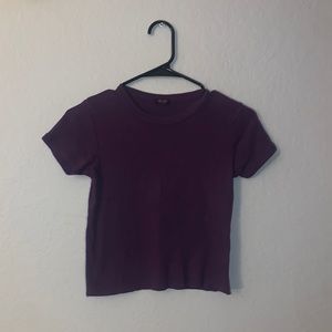 slightly cropped t shirt